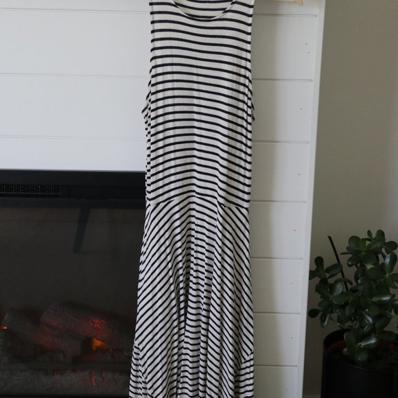 Maurices Size Small Navy and White Stripe Dress - Picture 2 of 6